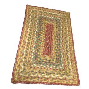 Handwoven Rectangular Braided Placemat - Rustic Charm for Your Home  19" x 13"